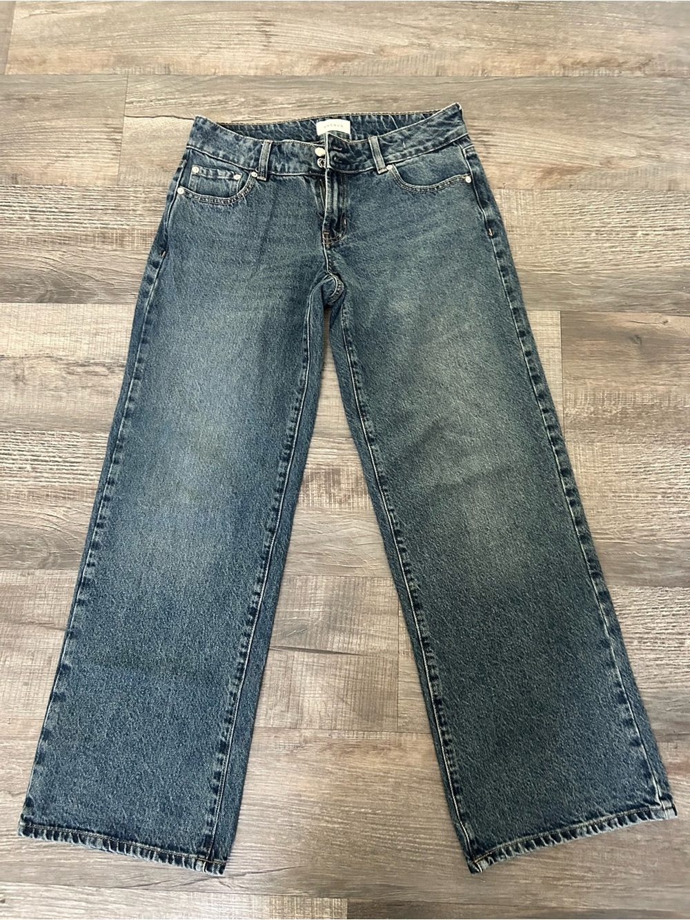 PacSun Wide-Leg Jeans in Washed Blue